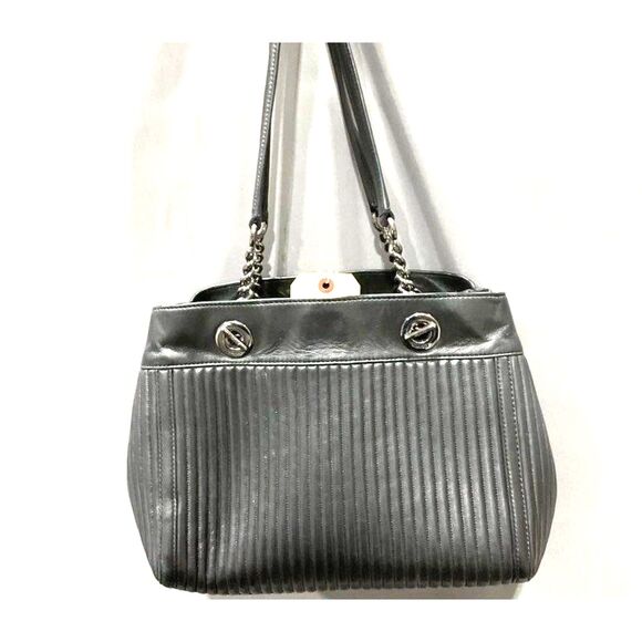 37338 Coach "Edie" Black Quilted Turn-lock Shoulder Bag - Picture 2 of 8